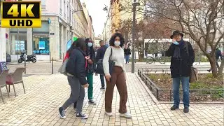 WALKING Tour, Discover France, Walk To LYON part dieu les Brotteaux , OLD BULDING 4k