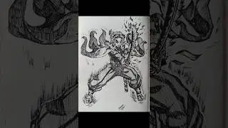Kyōjurō Rengoku, speed drawing #anime #drawing #demonslayer #art #animestyle #rengoku #short #sketch