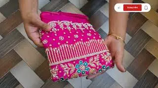 Meesho లో తీసుకున్న heavy మగ్గం work blouse pieces at reasonable prices #meeshomaggamwork @Meesho