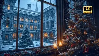 Hauntingly Beautiful Carol of the Bells | Snowy Courtyard Ambience for Deep Work & Rest