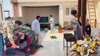 قررت افتتح السطح بعزومه خمس نجوم لعيلتي قبل رمضان بس قدر الله وماشاء فعل يومى كامل يوم الجمعه 😭😭😭