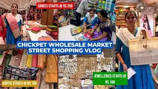 Chickpet Wholesale Market Shopping Vlog தமிழில் | Bangalore Street Shopping | Saree Shopping Tamil