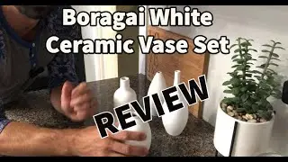 White Ceramic Vase Set - Unboxing and Review