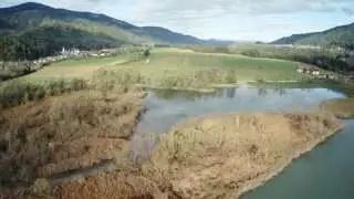 Koro&scaron;ka. Drava in Dravograjsko jezero iz zraka / Drava and lake Dravograd from the air