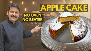 Soft Apple Cake on Stove | No Oven No Beater | Super Soft | AH Culinary