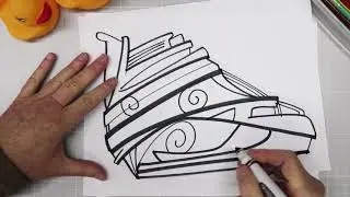 Athletic Shoe Design Concept Drawing