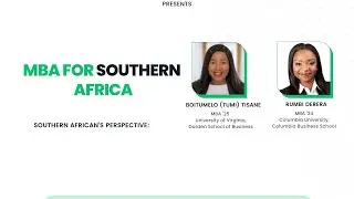 MBA for Southern Africa Session (Sept. 7th 2024)
