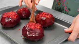Gefüllte Rote Bete mit Walnuss-Quinoa und Tahini-Soße – Einfaches Veganes Rezept