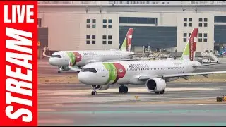 🔴 Lisbon Airport LIVE WINDY Plane Spotting