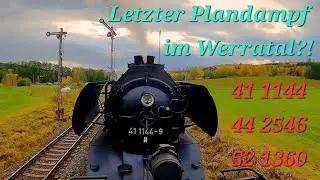 War's das??? Plandampf im Werratal 2021 mit Dampflok 41 1144, 44 2546 und 52 1360