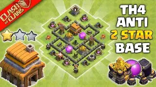Town hall 4(Th4) Base | Town hall 4(Th4) Farming/Trophy/Pushing/War Base | Coc Th4 Base (Link) 2023
