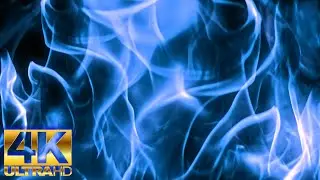 AZULA'S FIREPLACE FLAMES? (12 HOURS) in 4K UHD! GHOSTLY BLUE FIRE IN SLOW MO!