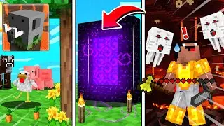 Craftsman Building Craft - One Block Skyblock part 5 - I Found NETHER FORTRES (OMG EPIC)