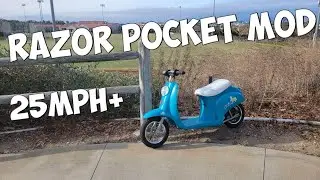 I made this KIDS TOY go 25MPH+ || 48v Razor Pocket Mod