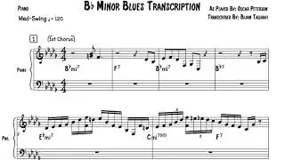 Oscar Peterson - Transcription - Bb Minor Blues Solo