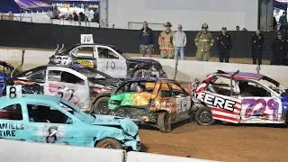 Carolina Classic Fair 2025 4 Cylinder Demolition Derby Heat 1