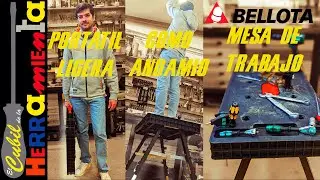 LA MESA PlEGABLE DE  TRABAJO IDEAL PARA EL INSTALADOR BELLOTA
