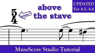 UPDATED: How to make Large Time Signatures Above The Stave in MuseScore Studio (Tutorial)