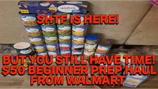 $50 Walmart Prepping Challenge| Budget Food Stockpile for SHTF, Shortages & Inflation