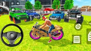 🎮 Franklin Modified by 4️⃣ Mahindra Thar 1️⃣ Hayabusa Bike in Indian 🇮🇳 bike theft 💥 auto simulator🎮