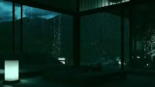 Cabin Thunderstorm at Night | Deep Rain ASMR for Anxiety Relief and Peaceful Sleep