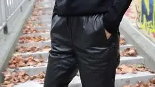 OOTD 27.10.14. Alexander Wang x H&M Leather tearaway pants