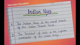 10 lines on Indian Navy in English / Short Essay on Indian Navy / Indian Navy par Essay writing