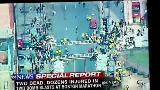 UFO FLYS OVER BOSTON MARATHON BOMBING SITE