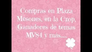 Compras en Plaza Mesones, en la Crop, Ganadores de temas MVS4 y más * Creaciones Izzy