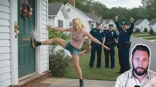 Cops Ask Woman to Kick-in her Ex-Boyfriend's Front Door! ALL HELL Breaks Loose