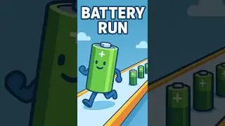 Battery Run 3D 🔋⚡ | Crazy Battery Race Game! #shortvideo