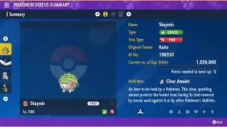 Shaymin (Land Forme) - Solo - 7 Star Serperior Raid - Pokemon Scarlet/Violet