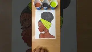Beautiful African Woman Sand Art ✨ | Relaxing & Satisfying #shorts