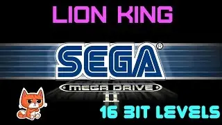 Lion King Level 1 Gameplay. Sega Mega Drive 16 Bit. Genesis