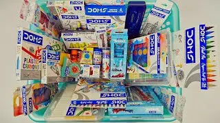 Unique doms collection - oil pastels, e racer eraser, erasner, Plastic Crayons, wax crayon, sharpner