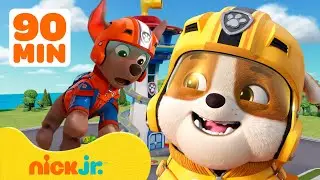 Rubble Rescues the PAW Patrol & Saves Adventure Bay! w/ Zuma & Chase | 90 Minutes | Rubble & Crew