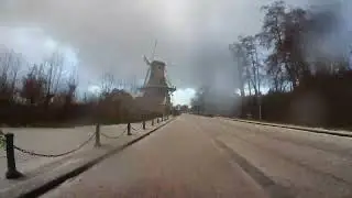 Cycling through the snow and hail in Rotterdam