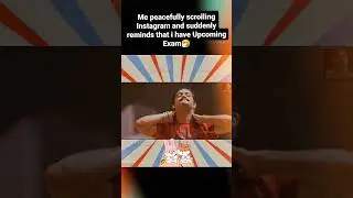 When Instagram Interrupts: The Sudden Realization of an Upcoming Exam #ytreels #ytshorts