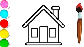 Colorful House Drawing | Learn Colors for Toddlers 🎨