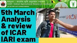 ICAR Technician exam analysis today 5th March Live review | IARI analysis 1st shift ICAR analysis