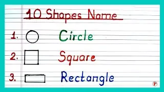 Learn how to write 10 Shapes name in english | Name of shapes | Geometric shapes #kidsvideo