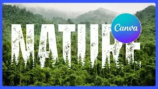Как создать эффект текста, имитирующего природу, в Canva