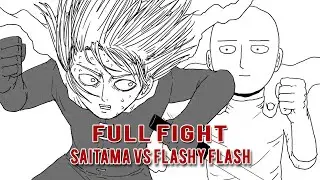 Flashy flash vs Saitama Full Fight | OnePunch Man Webcomic 112-113