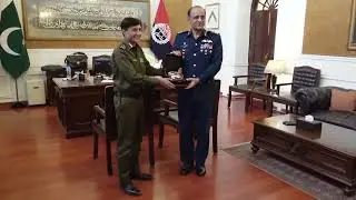 IG Punjab Meeting with, Air Vice Marshal Zafar Aslam at Central Police Office