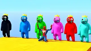 GTA 5 Minion Pink vs Spiderman Funny Ragdoll Battle