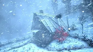 BRUTAL PARIS WIND with EXTREME COLD (-71 DEGREES) & blizzard for sleep. STRONG WINTER WIND 2025