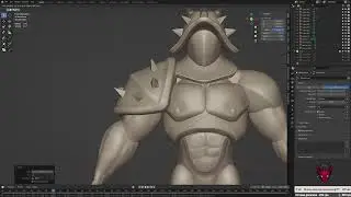 Blender 3D - Cкульптинг Гладiатора (Training) #10  (Blocking the belts and arm arm