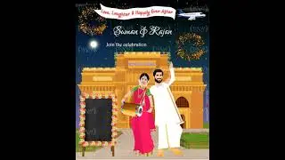 South Indian Wedding Invitation Video | South Indian Wedding Invitation GIF | Wish N Wed Invites