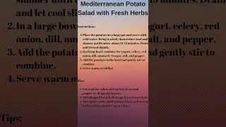 (2) - Mediterranean Potato Salad with Fresh Herbs | #saladspiration