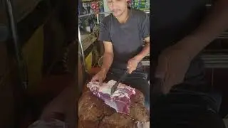 Fabulous goat meat 🍖 cutting by Bangladeshi left handed expert Sujon Vai 